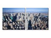 Aerial Manhattan Mounted Photography Print Diptych