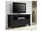 44 Black Wood TV Stand Console