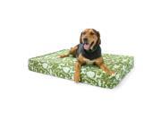 Dog Bed Green Blue Orthopedic Gel Memory Foam Made in the USA Durable 100% Cotton Canvas Cover Waterproof Encasement Machine Washable Small Med