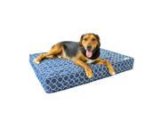 Dog Bed Royal Blue Orthopedic Gel Memory Foam Made in the USA Durable 100% Cotton Canvas Cover Waterproof Encasement Machine Washable Small Mediu