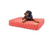 Dog Bed Modern Red Orthopedic Gel Memory Foam Made in the USA Durable 100% Cotton Canvas Cover Waterproof Encasement Machine Washable Small Mediu