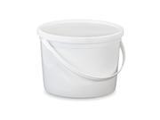 ? Gallon 64 oz. Food Grade Round Bucket with Lid White Single Seal Lid 10 Pack