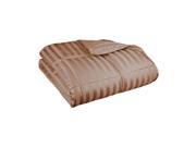 Wide Stripes Down Alternative Microfiber 77 oz Fill Weight Comforter Full Queen Taupe