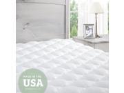 Extra Plush Fitted Mattress Pad Topper Found in Marriott Hotels Made in the USA Full