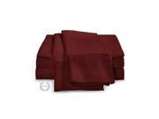 1200 Thread Count Egyptian Cotton Sheet Set by ExceptionalSheets Cal King Burgundy