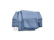 1500 Thread Count Egyptian Cotton Sheet Set by ExceptionalSheets Cal King Medium Blue