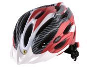 Ferrari Adult Sports Bicycle Cycling Road Mountain Helmet Protecting Lightweight White Red