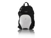 Obersee Rio Diaper Bag Backpack With Detachable Cooler Black White