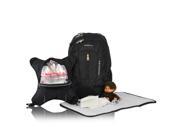 Obersee Bern Diaper Bag Backpack and Cooler Black Pink