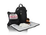 Obersee Rio Diaper Bag Backpack With Detachable Cooler Black Bubble Gum