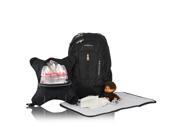 Obersee Bern Diaper Bag Backpack and Cooler Black Purple
