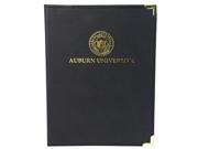 Samsill NCAA Auburn Tigers Classic Collection Business Portfolio with Brass Corners Gold Foil Stamp Logo Letter Size Lined Wri