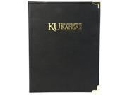 Samsill NCAA Kansas University Jayhawks Classic Collection Business Portfolio with Brass Corners Gold Foil Stamp Logo Letter S