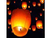 50 White Chinese Paper Sky Flying Wishing Lantern Lamp Candle Party Wedding Wish