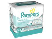 Pampers Sensitive Wipes 3x Travel Pack 168 Count