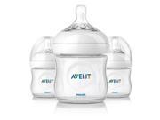 Philips AVENT 4 Ounce BPA Free Natural Polypropylene Bottles 3 Pack