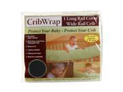 Trend Lab CribWrap Convertible Crib Long Rail Cover Black