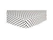 Trend Lab Flannel Crib Sheet Black and White Dots