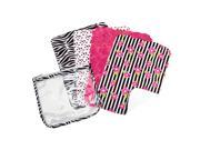 Trend Lab Zahara Zebra Zip Pouch and 4 Burp Cloth Gift Set