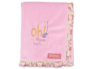 Trend Lab Receiving Blanket - Ruffle Trimmed Dr. Seuss Pink - 30343