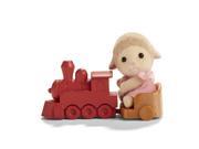 Calico Critters Friends in Mini Carry Cases Lamb and Train