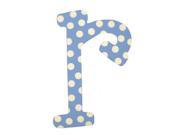 Blue Polka Dot Letter r