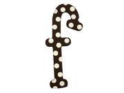 Chocolate Polka Dot Letter f