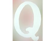 9 White Paintable Hanging Letter Q