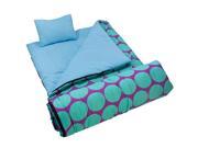 Wildkin Sleeping Bag Aqua Big Dots