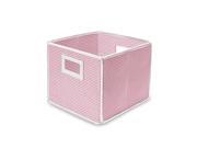 Badger Basket Folding Storage Bin Pink Gingham