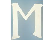 9 White Paintable Hanging Letter M