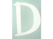 9 White Paintable Hanging Letter D