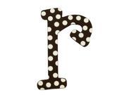 Chocolate Polka Dot Letter r