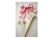 New Arrivals 9 inch Whimsical Pink Polka Dot Ribbon Hanging Letter v