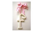 New Arrivals 9 inch Whimsical Pink Polka Dot Ribbon Hanging Letter f