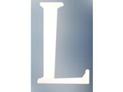 9 White Paintable Hanging Letter L