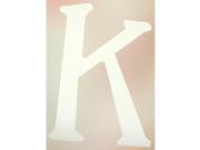 9 White Paintable Hanging Letter K