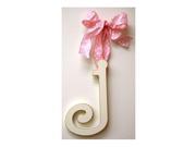 New Arrivals 9 inch Whimsical Pink Polka Dot Ribbon Hanging Letter j