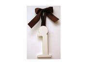 New Arrivals 9 inch Solid Brown Ribbon Hanging Letter i
