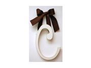 New Arrivals 9 inch Solid Brown Ribbon Hanging Letter c