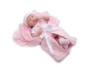 15 inch La Newborn Real Girl Doll with Bunting and Accessories