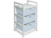 Badger Basket White Finish Three Drawer Hamper Storage Unit 127