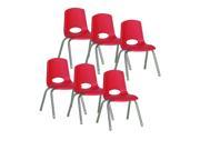 14 Stack Chair Chrome Legs RDG 6pk