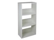 Way Basics Eco Triplet 3 Shelf Bookcase and Organizer White