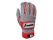 MLB Adult Neo Fit Batting Glove Gray Red Small