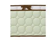 Bacati Quilted Circles Lime Chocolate Bumper Pad