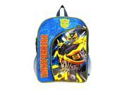 Transformers 4 Bumblebee Boy s 16 Backpack Blue with Yellow and Black Trim