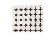 Bacati Reversible Dots Stripes White Chocolate Bed Skirt