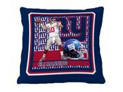 New York Giants Eli Manning 18 Inch Toss Pillow