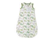 SwaddleDesigns zzZipMe Sack Kiwi Paisley with Kiwi Trim 6 12 month